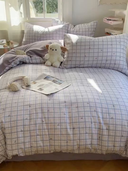 91家纺网 家纺一手货源 找家纺 （总）水木坊 2026新款130克高克重人字纹提花四件套