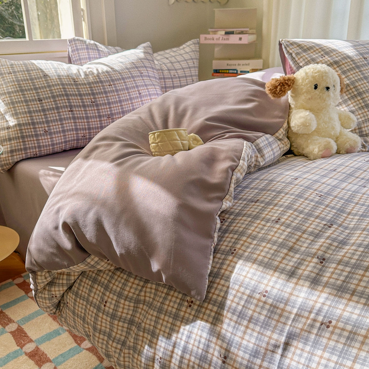 91家纺网 家纺一手货源 找家纺 （总）水木坊 2026新款130克高克重人字纹提花四件套