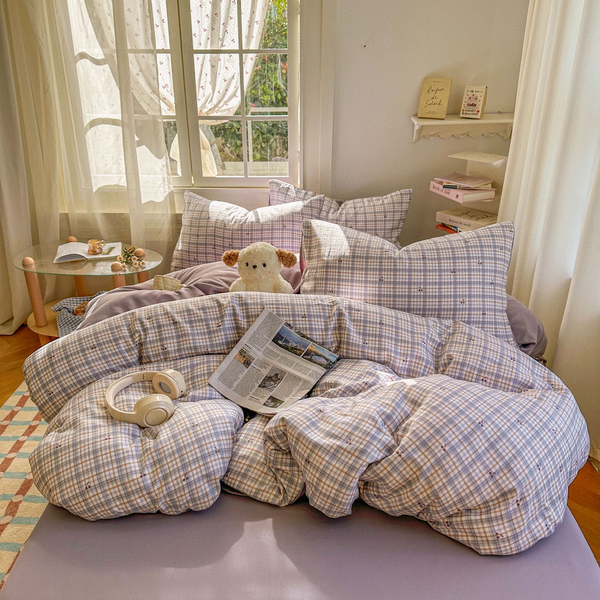 91家纺网 家纺一手货源 找家纺 （总）水木坊 2026新款130克高克重人字纹提花四件套