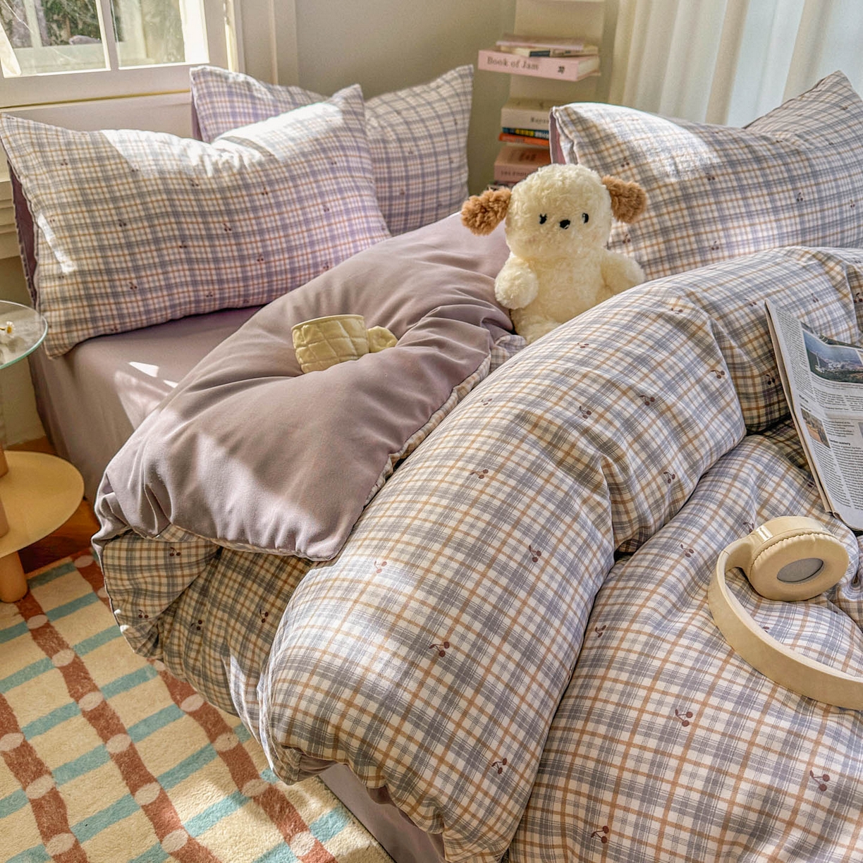 91家纺网 家纺一手货源 找家纺 （总）水木坊 2026新款130克高克重人字纹提花四件套