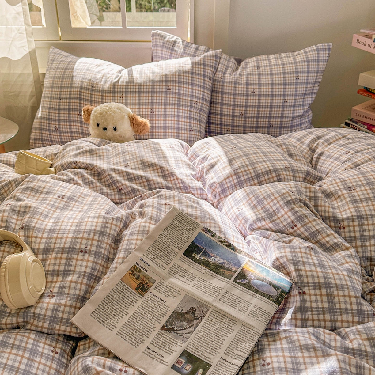 91家纺网 家纺一手货源 找家纺 （总）水木坊 2026新款130克高克重人字纹提花四件套