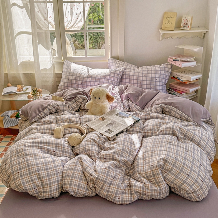 91家纺网 家纺一手货源 找家纺 （总）水木坊 2026新款130克高克重人字纹提花四件套