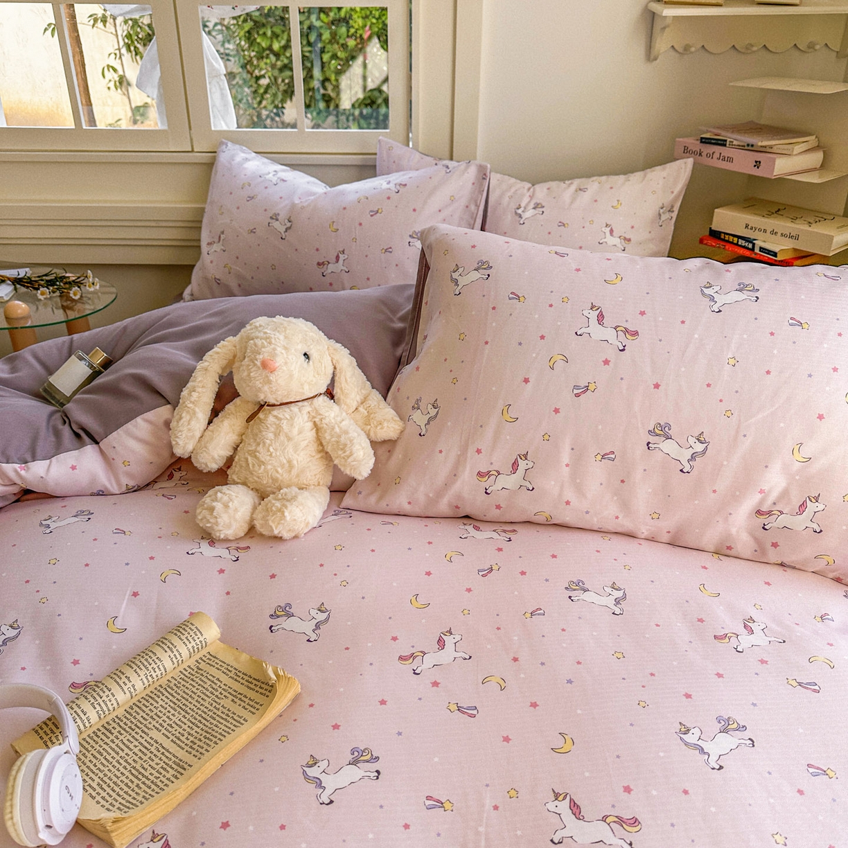 91家纺网 家纺一手货源 找家纺 水木坊 2026新款130克高克重人字纹提花四件套 独角兽