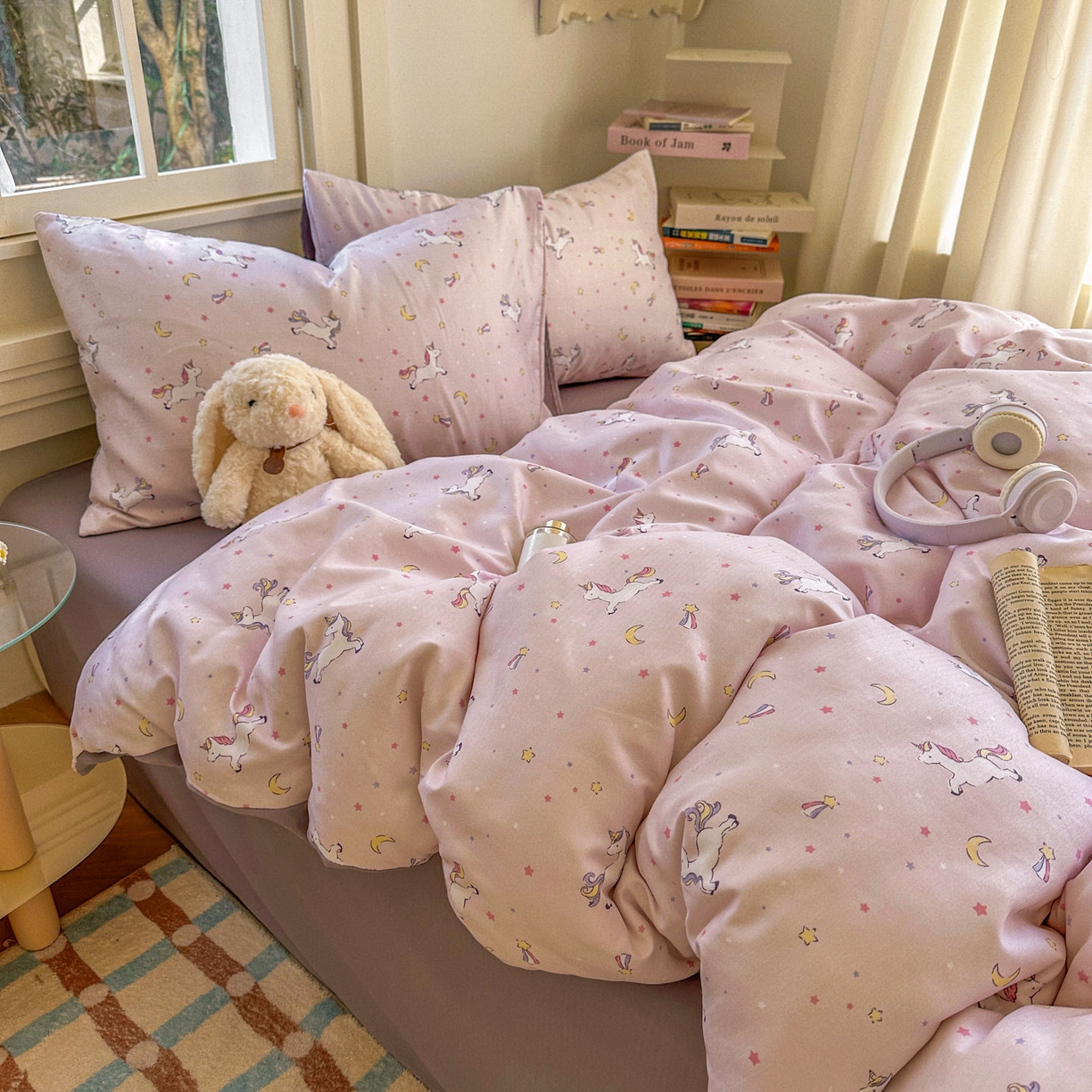 91家纺网 家纺一手货源 找家纺 水木坊 2026新款130克高克重人字纹提花四件套 独角兽