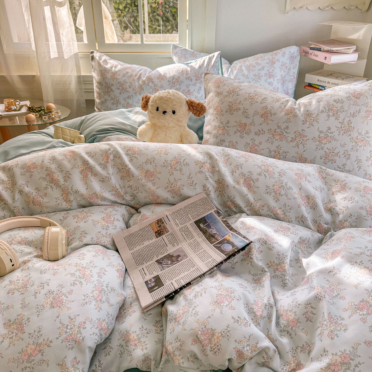 91家纺网 家纺一手货源 找家纺 水木坊 2026新款130克高克重人字纹提花四件套 兰铃语