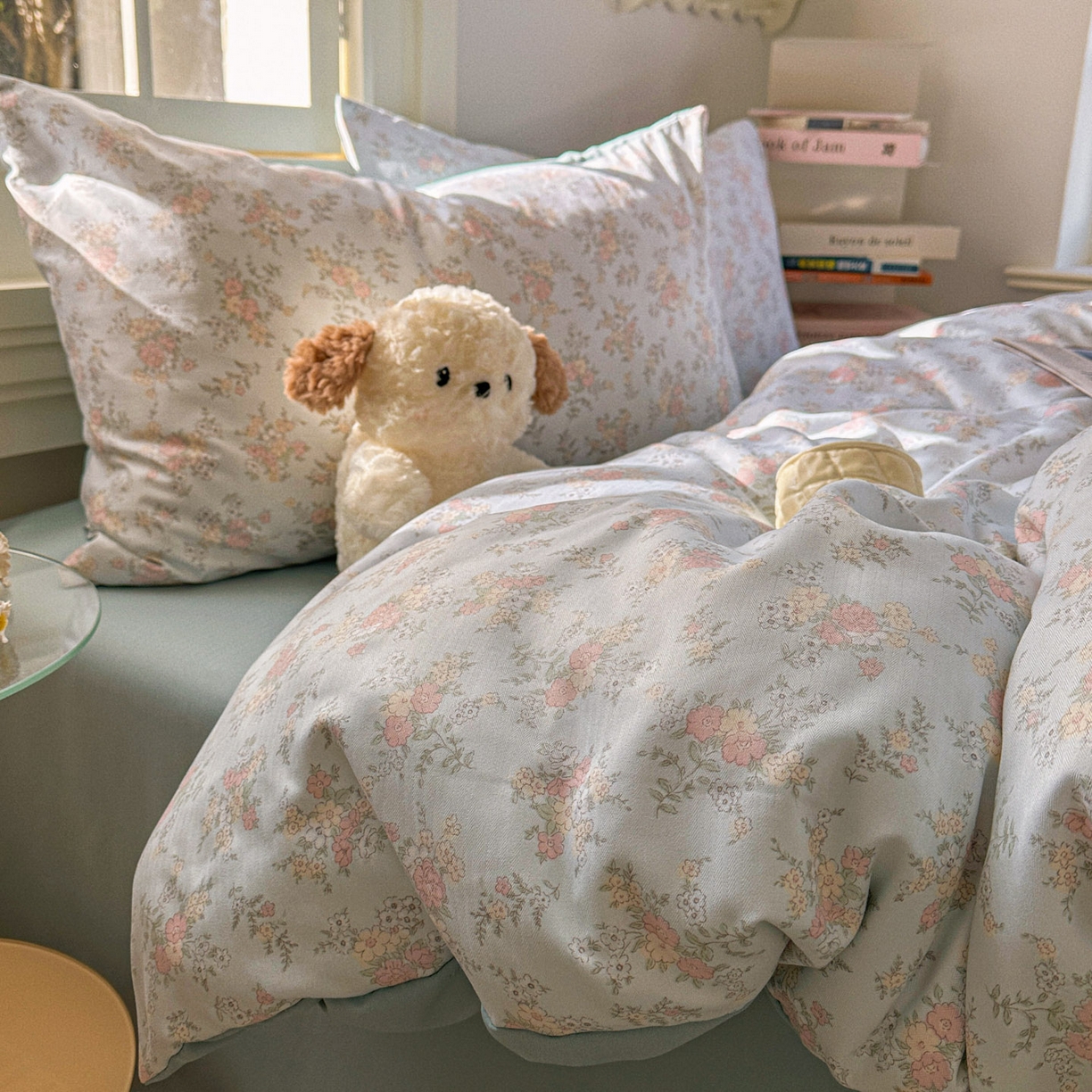 91家纺网 家纺一手货源 找家纺 水木坊 2026新款130克高克重人字纹提花四件套 兰铃语