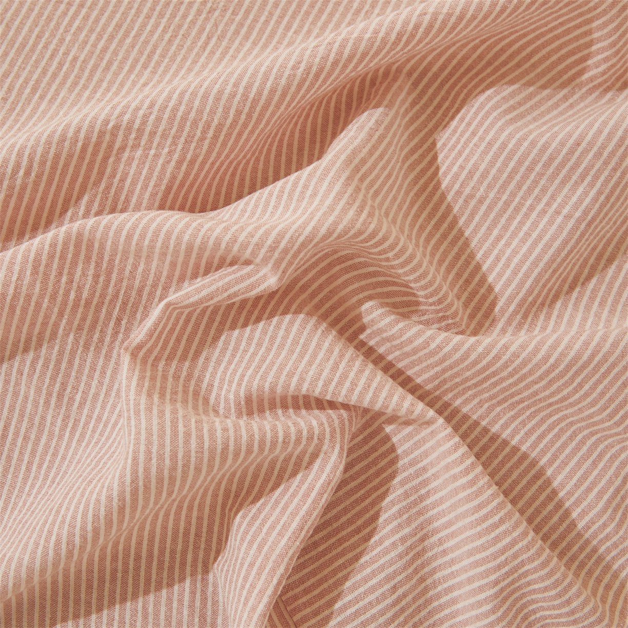 91家纺网 家纺一手货源 找家纺 女子家纺 2026新款全棉色织水洗纯色条格纯棉单层床笠床垫保护套 拾忆-条纹粉