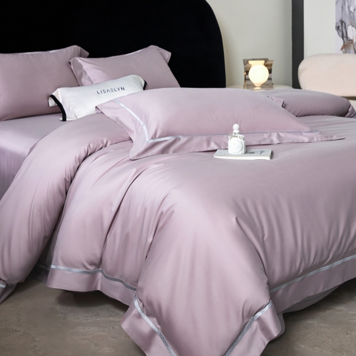 91家纺网 家纺一手货源 找家纺 （总）淼铭家纺 2026新款140S绫罗缎天丝棉磨毛四件套-云憩