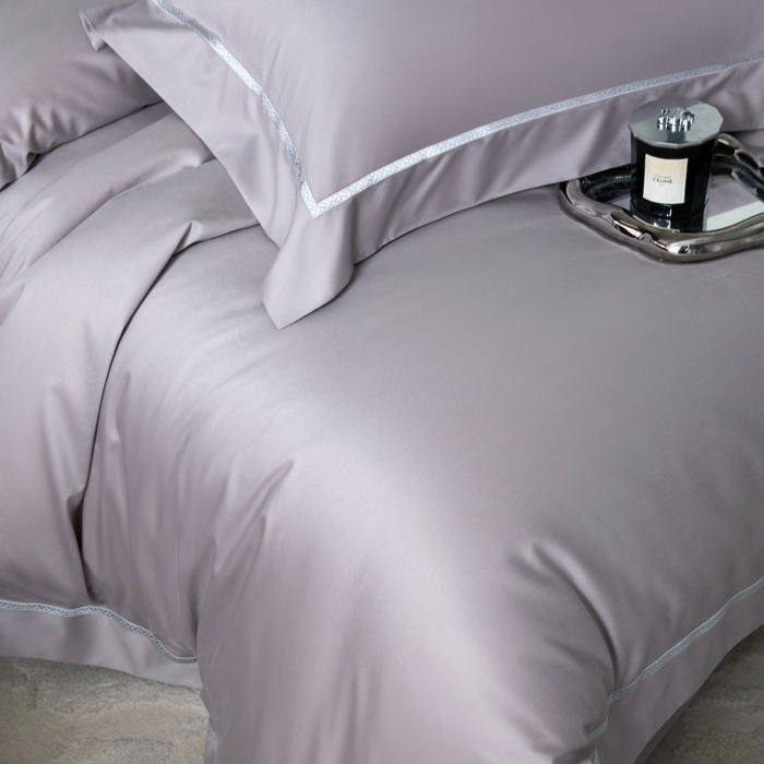 91家纺网 家纺一手货源 找家纺 淼铭家纺 2026新款140S绫罗缎天丝棉磨毛四件套-云憩 云憩-灰