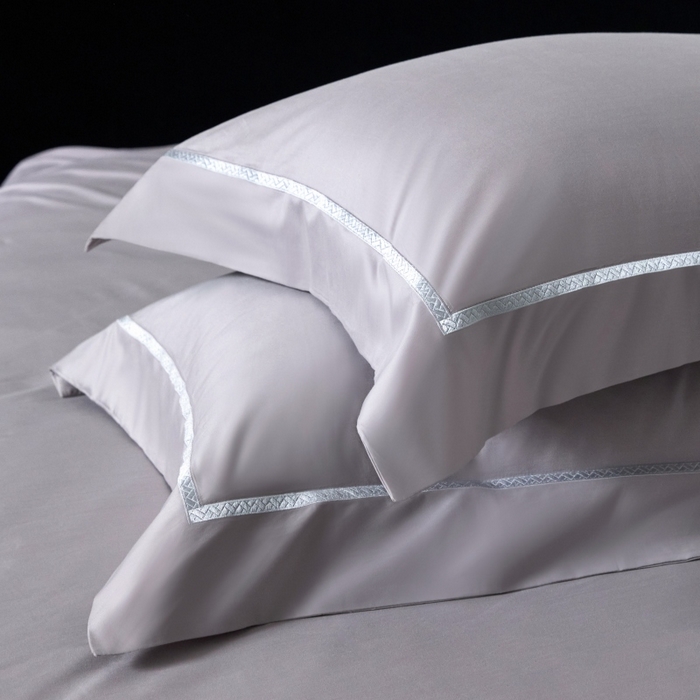 91家纺网 家纺一手货源 找家纺 淼铭家纺 2026新款140S绫罗缎天丝棉磨毛四件套-云憩 云憩-灰