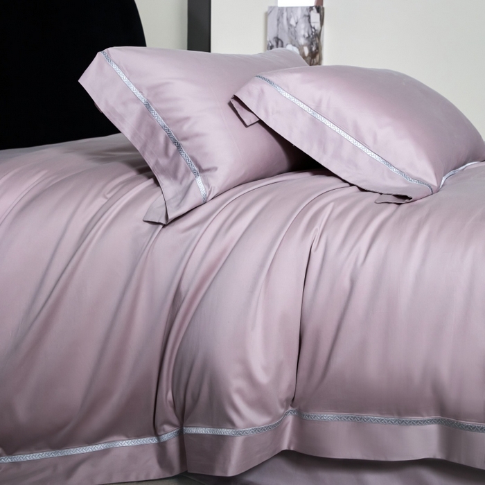 91家纺网 家纺一手货源 找家纺 淼铭家纺 2026新款140S绫罗缎天丝棉磨毛四件套-云憩 云憩-紫