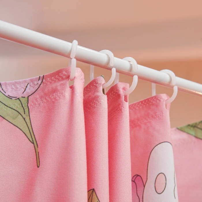 91家纺网 家纺一手货源 找家纺 千逸虹 2026新款卡通加密加大全底坐床遮光防摔回底蚊帐 郁金香粉-回底