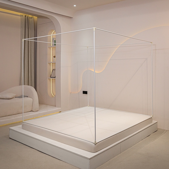 91家纺网 家纺一手货源 找家纺 千逸虹 2026新款卡通加密加大全底坐床遮光防摔回底蚊帐 萝卜兔-回底