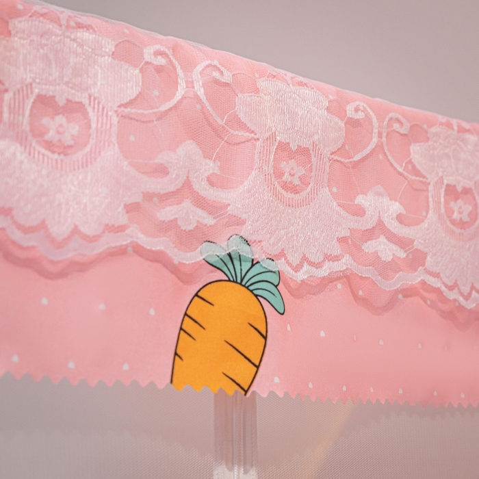 91家纺网 家纺一手货源 找家纺 千逸虹 2026新款卡通加密加大全底坐床遮光防摔回底蚊帐 萝卜兔-回底