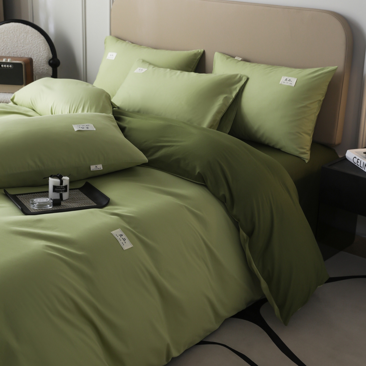 91家纺网 家纺一手货源 找家纺 （总）眠博士 2026新款轻奢简约全棉40支拼色四件套