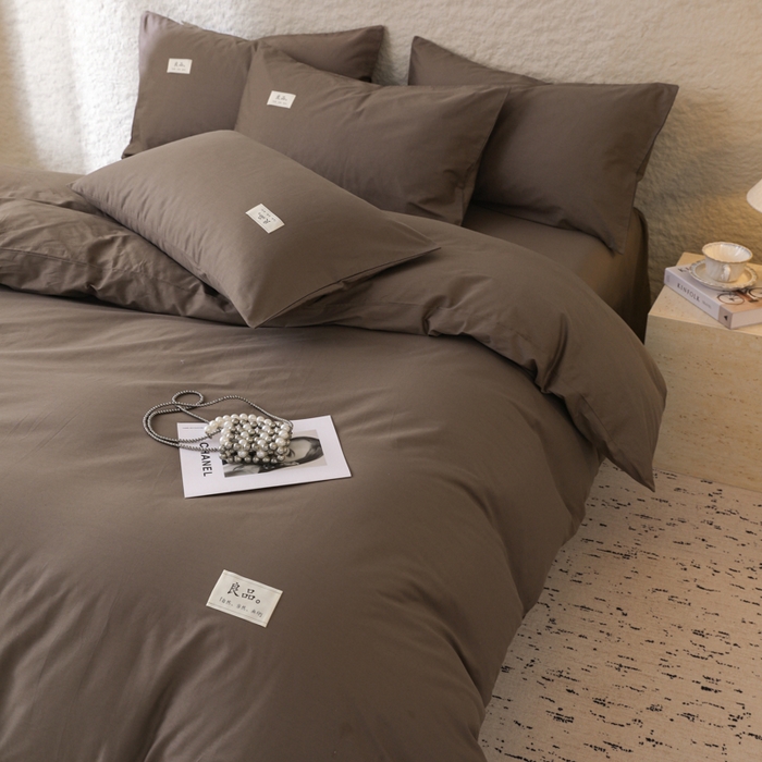 91家纺网 家纺一手货源 找家纺 （总）眠博士 2026新款轻奢简约全棉40支拼色四件套