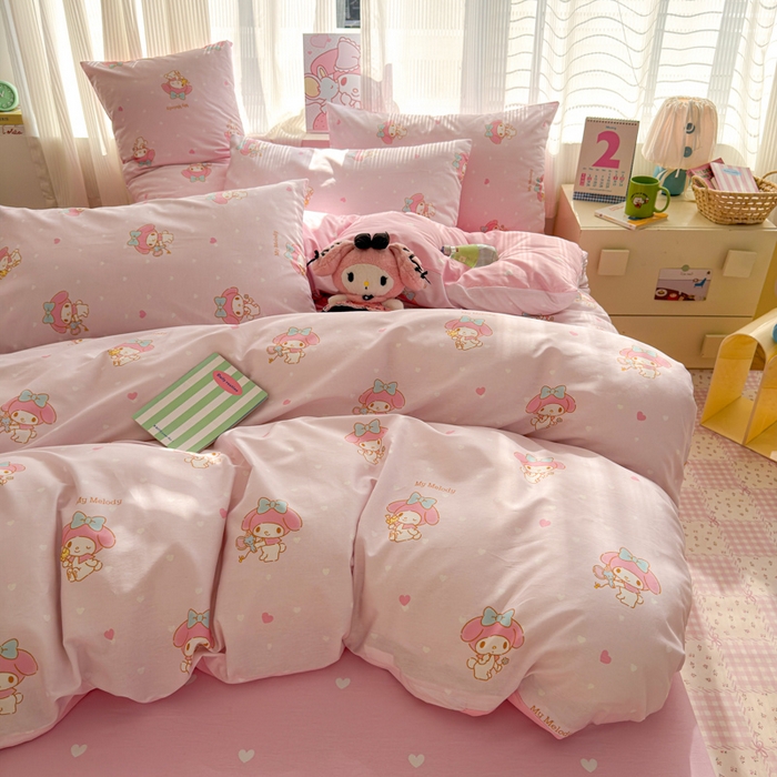 91家纺网 家纺一手货源 找家纺 （总）曼之夏 2026新款全棉三丽鸥正版授权卡通四件套