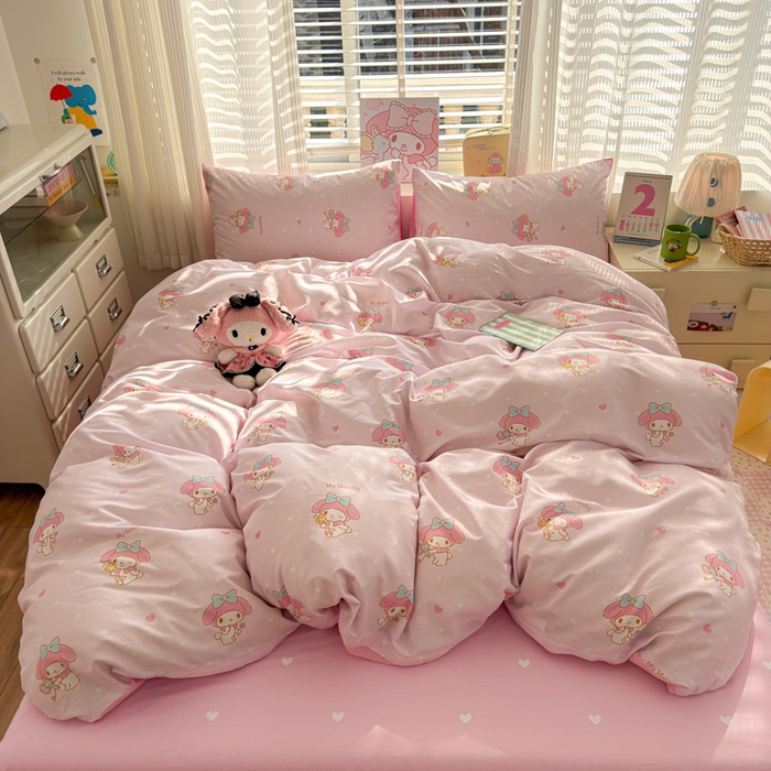 91家纺网 家纺一手货源 找家纺 （总）曼之夏 2026新款全棉三丽鸥正版授权卡通四件套