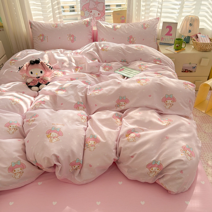 91家纺网 家纺一手货源 找家纺 （总）曼之夏 2026新款全棉三丽鸥正版授权卡通四件套