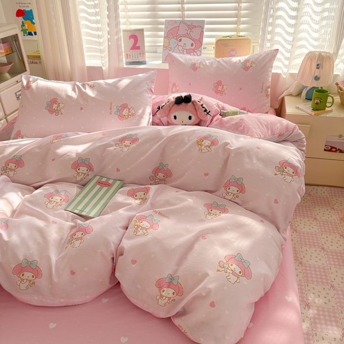 91家纺网 家纺一手货源 找家纺 （总）曼之夏 2026新款全棉三丽鸥正版授权卡通四件套