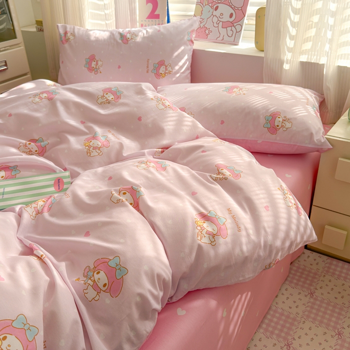 91家纺网 家纺一手货源 找家纺 （总）曼之夏 2026新款全棉三丽鸥正版授权卡通四件套