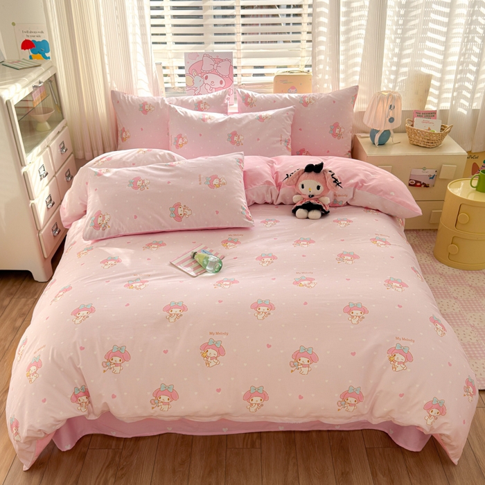 91家纺网 家纺一手货源 找家纺 （总）曼之夏 2026新款全棉三丽鸥正版授权卡通四件套