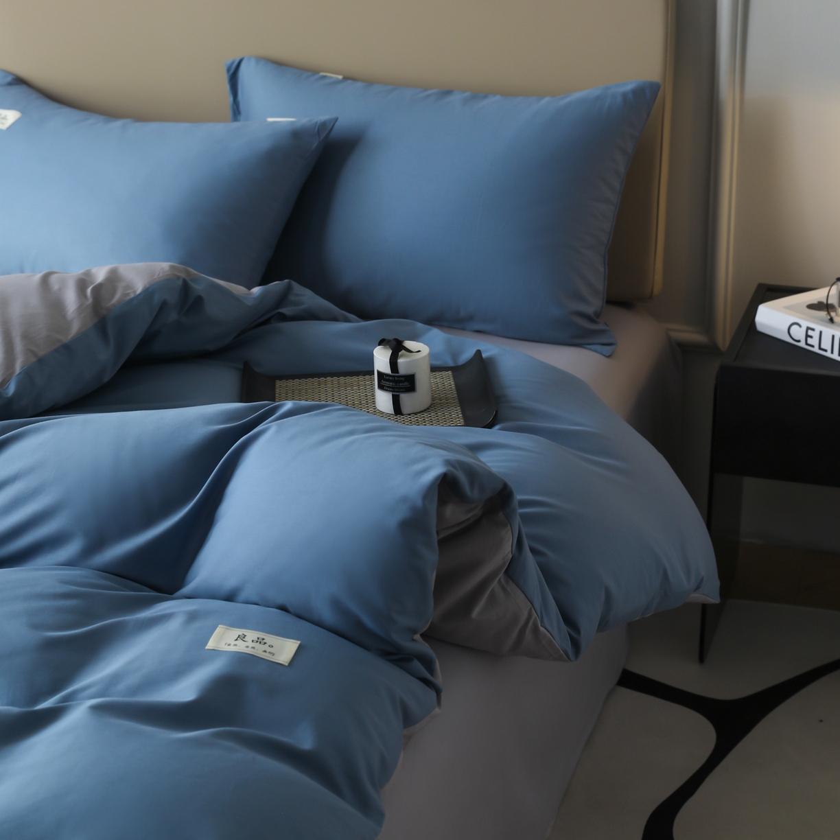 91家纺网 家纺一手货源 找家纺 （总）眠博士 2026新款轻奢简约全棉40支拼色四件套