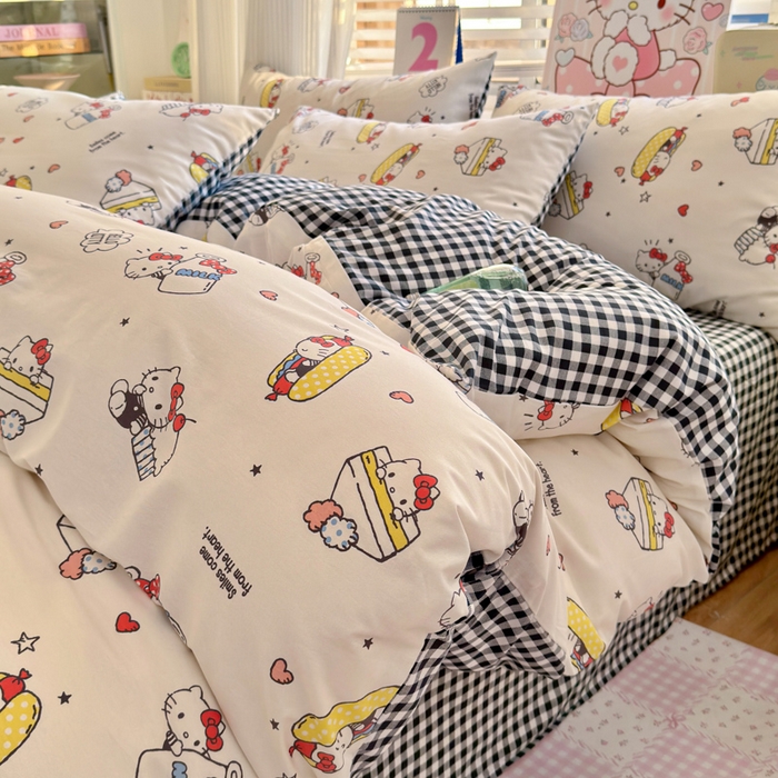 91家纺网 家纺一手货源 找家纺 （总）曼之夏 2026新款全棉三丽鸥正版授权卡通四件套