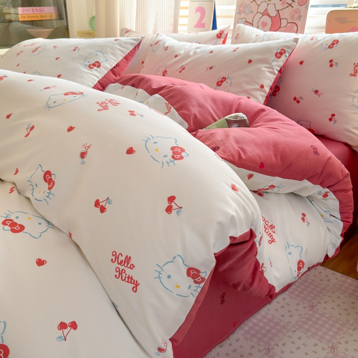 91家纺网 家纺一手货源 找家纺 （总）曼之夏 2026新款全棉三丽鸥正版授权卡通四件套