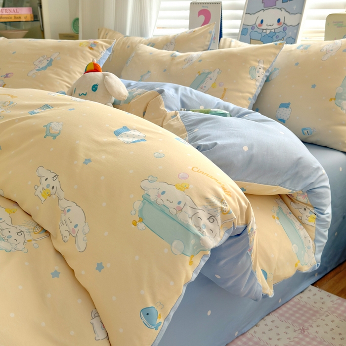 曼之夏 2026新款全棉三丽鸥正版授权卡通四件套 蝴蝶结大耳狗