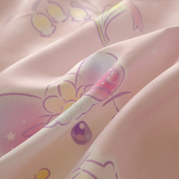 91家纺网 家纺一手货源 找家纺 曼之夏 2026新款全棉三丽鸥正版授权卡通四件套 蘑菇凯蒂