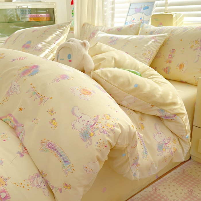 曼之夏 2026新款全棉三丽鸥正版授权卡通四件套 游乐园大耳狗