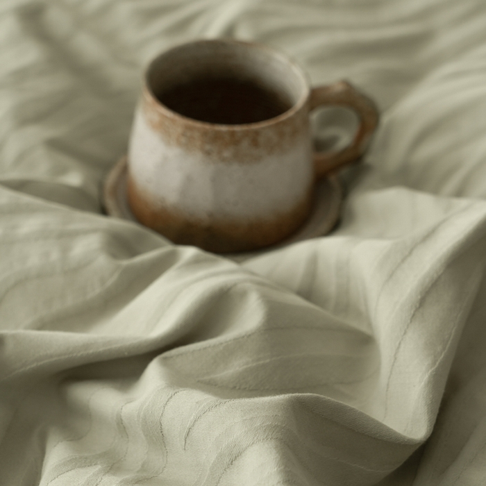 91家纺网 家纺一手货源 找家纺 爱思佳 2026新款A类全棉60s浮雕亮面提花系列四件套 杰斯绿