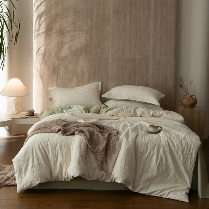 91家纺网 家纺一手货源 找家纺 爱思佳 2026新款A类全棉60s浮雕亮面提花系列四件套 里约-绿