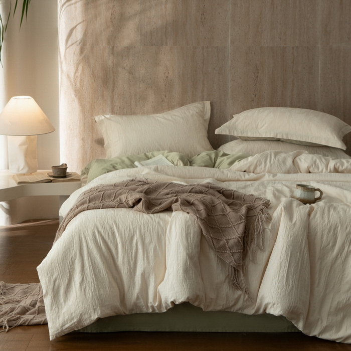 91家纺网 家纺一手货源 找家纺 爱思佳 2026新款A类全棉60s浮雕亮面提花系列四件套 里约-绿