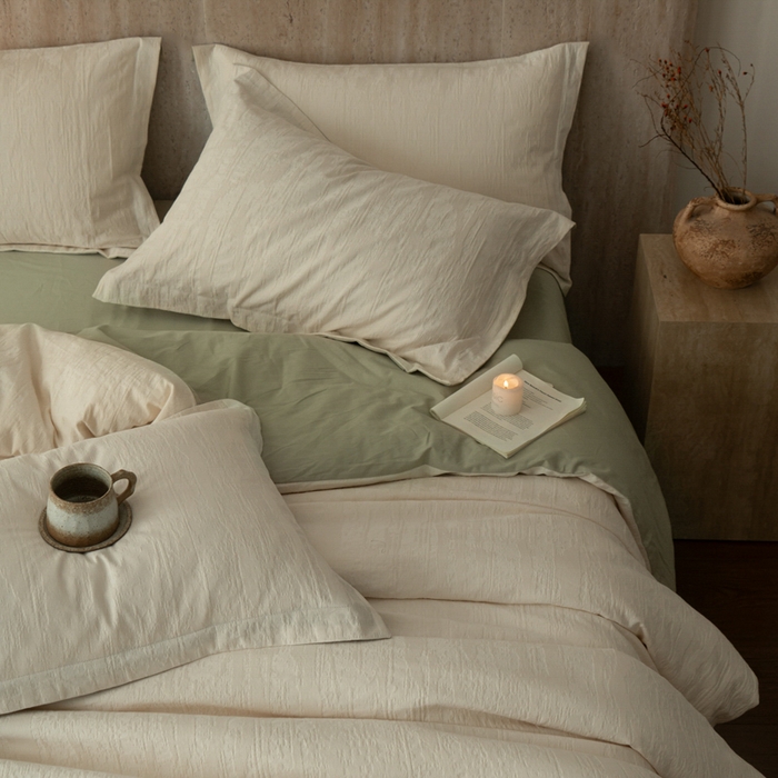 91家纺网 家纺一手货源 找家纺 爱思佳 2026新款A类全棉60s浮雕亮面提花系列四件套 里约-绿