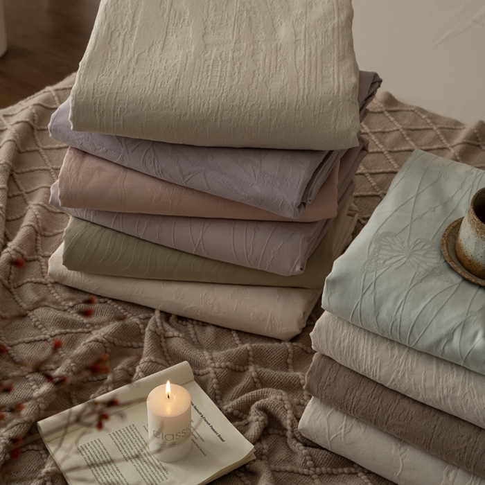 91家纺网 家纺一手货源 找家纺 爱思佳 2026新款A类全棉60s浮雕亮面提花系列四件套 组合