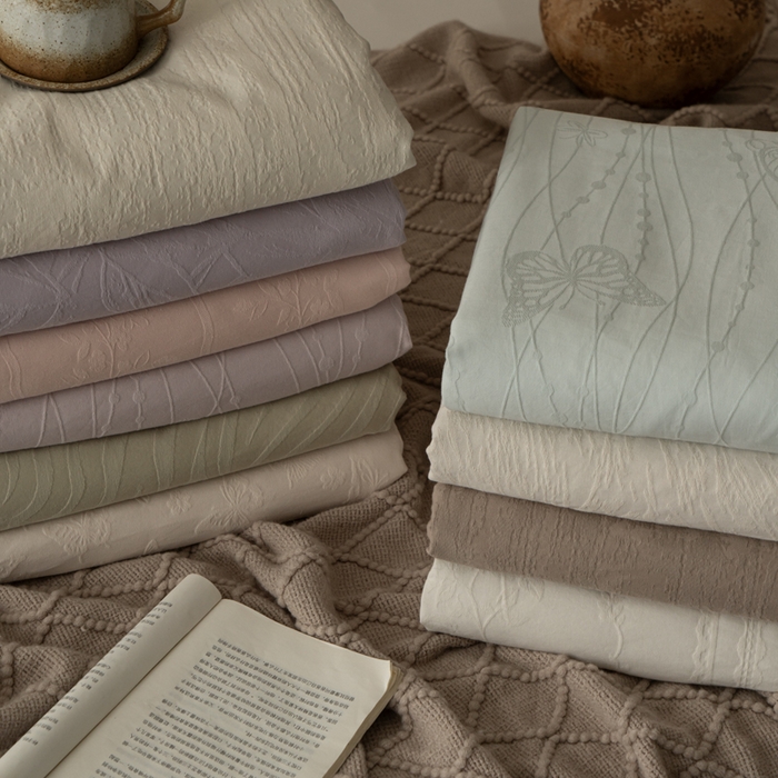 91家纺网 家纺一手货源 找家纺 爱思佳 2026新款A类全棉60s浮雕亮面提花系列四件套 组合