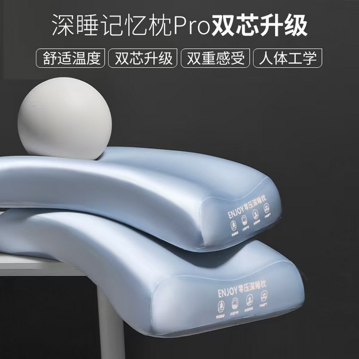 91家纺网 家纺一手货源 找家纺 云熙枕业 2026新款罗莱同款高档大牌同款生物基深睡枕酒店记忆枕枕芯枕头零压力慢回弹枕芯 蓝色