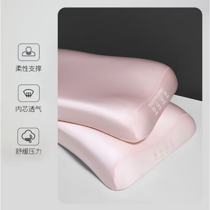 91家纺网 家纺一手货源 找家纺 云熙枕业 2026新款罗莱同款高档大牌同款生物基深睡枕酒店记忆枕枕芯枕头零压力慢回弹枕芯 粉色