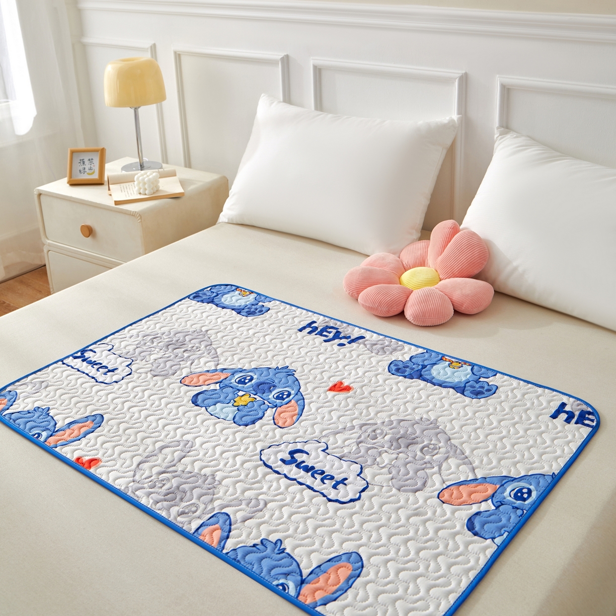 91家纺网 家纺一手货源 找家纺 永旺家纺 2026新款A类亲肤四季款防水垫子隔尿垫 史迪仔