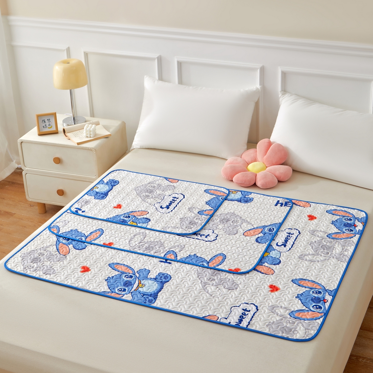 91家纺网 家纺一手货源 找家纺 永旺家纺 2026新款A类亲肤四季款防水垫子隔尿垫 史迪仔