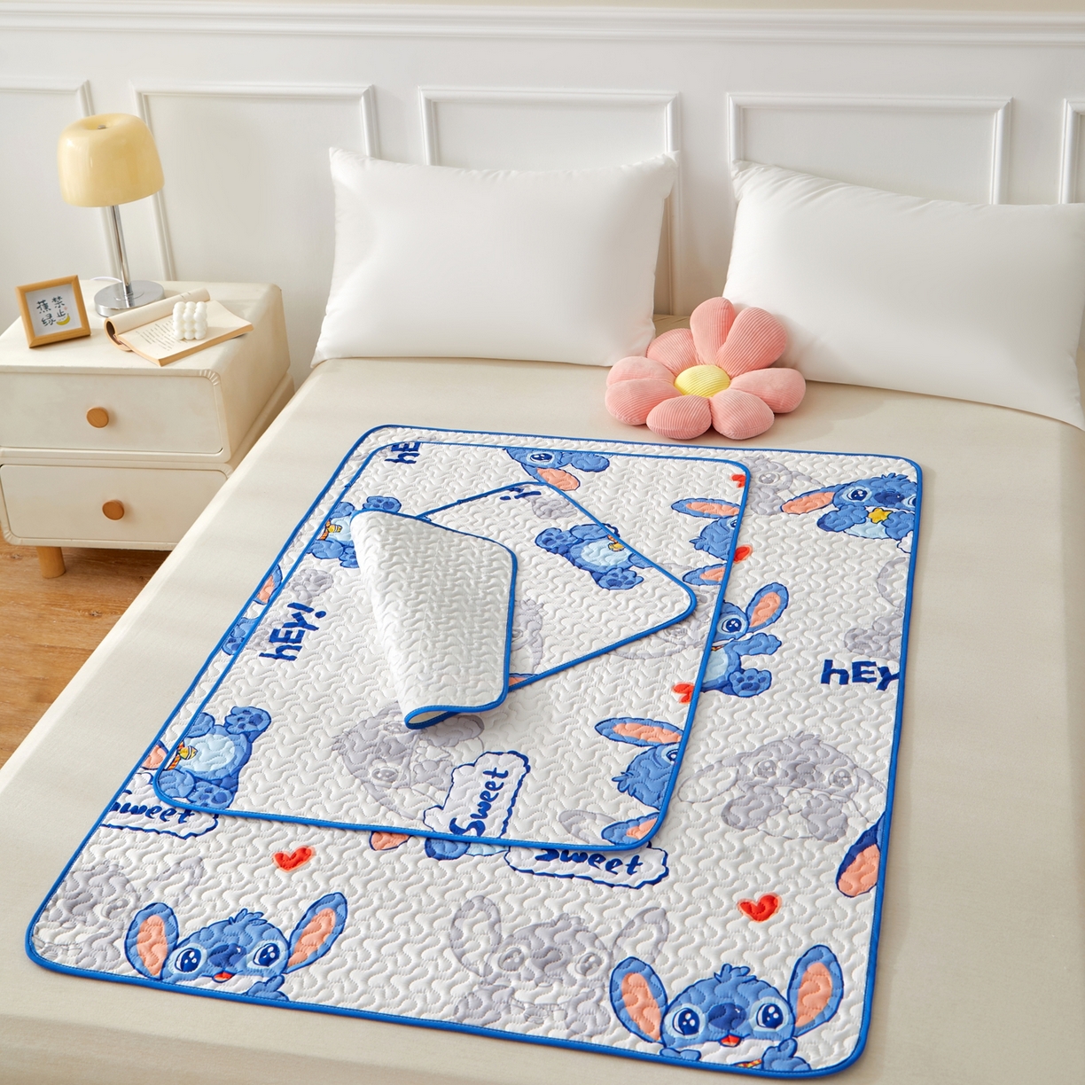 91家纺网 家纺一手货源 找家纺 永旺家纺 2026新款A类亲肤四季款防水垫子隔尿垫 史迪仔