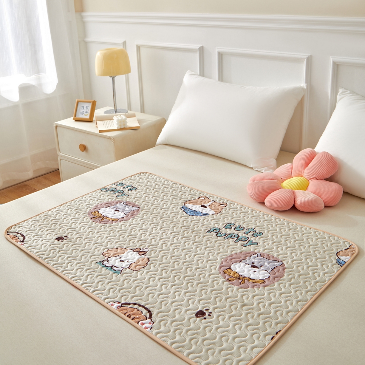 91家纺网 家纺一手货源 找家纺 永旺家纺 2026新款A类亲肤四季款防水垫子隔尿垫 汪汪队