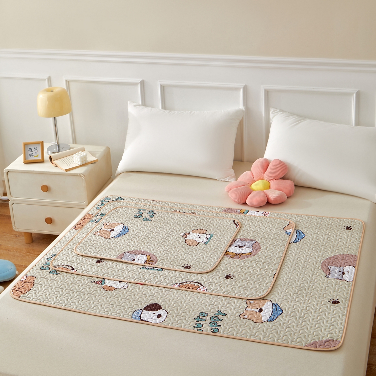 91家纺网 家纺一手货源 找家纺 永旺家纺 2026新款A类亲肤四季款防水垫子隔尿垫 汪汪队