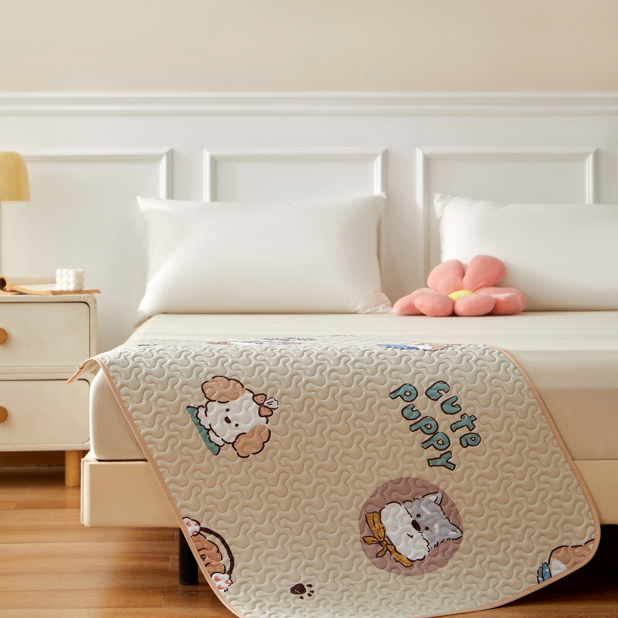 91家纺网 家纺一手货源 找家纺 永旺家纺 2026新款A类亲肤四季款防水垫子隔尿垫 汪汪队