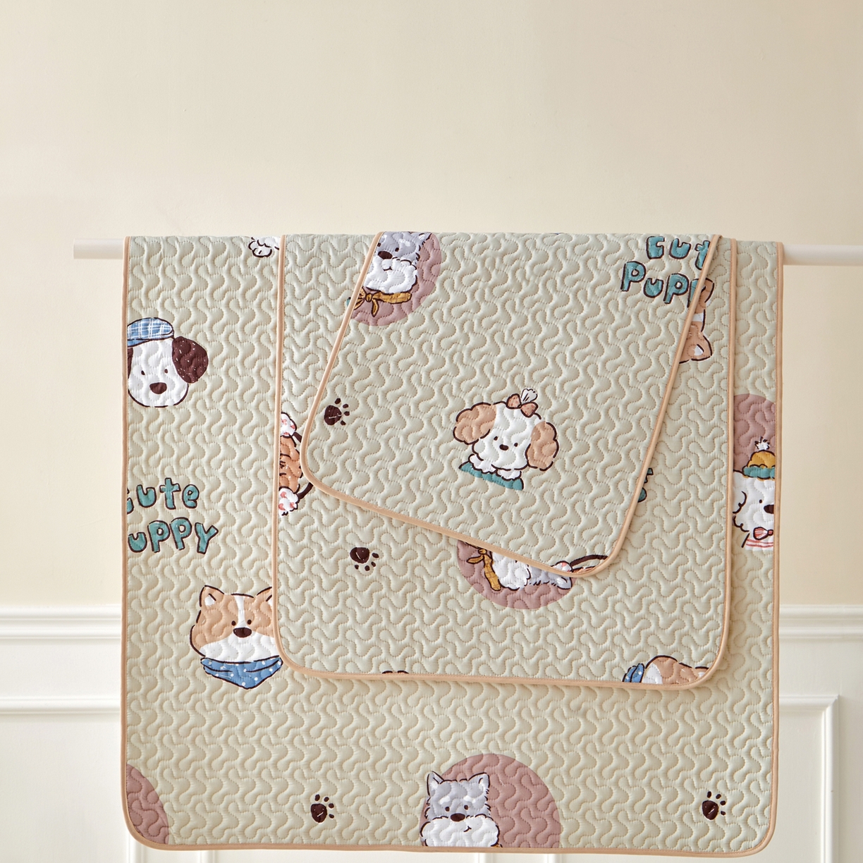 91家纺网 家纺一手货源 找家纺 永旺家纺 2026新款A类亲肤四季款防水垫子隔尿垫 汪汪队