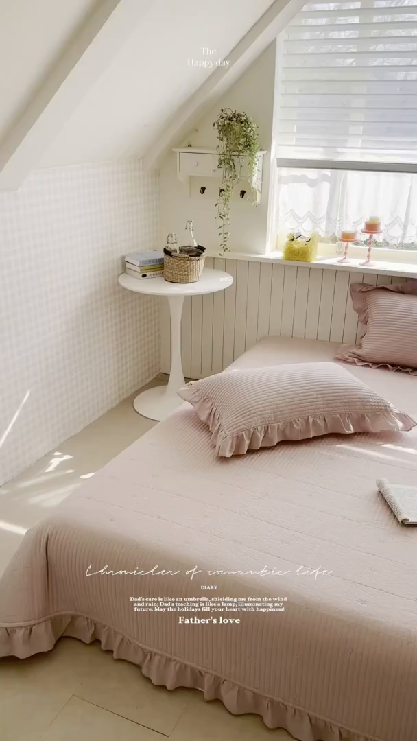 91家纺网 家纺一手货源 找家纺 琳可家居 2026新款双面60S全棉水洗棉刺绣床盖三件套可搭配同款夏被A类-星空间系列 星空间-樱粉