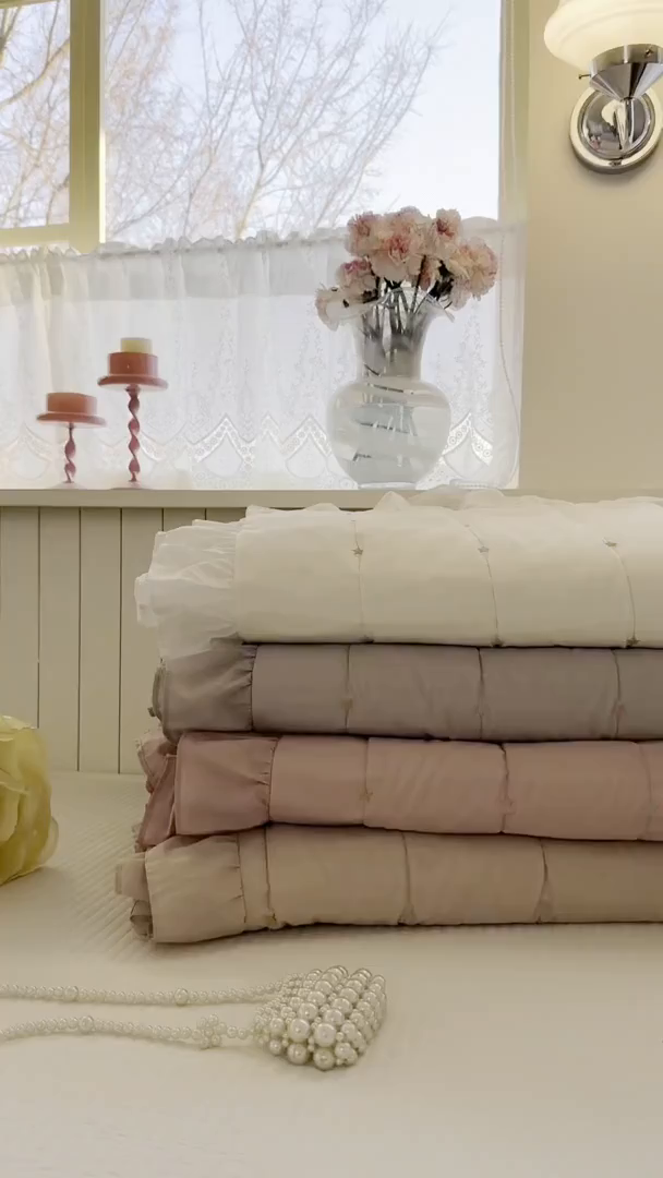 91家纺网 家纺一手货源 找家纺 琳可家居 2026新款双面60S全棉水洗棉刺绣床盖三件套可搭配同款夏被A类-星空间系列 组合