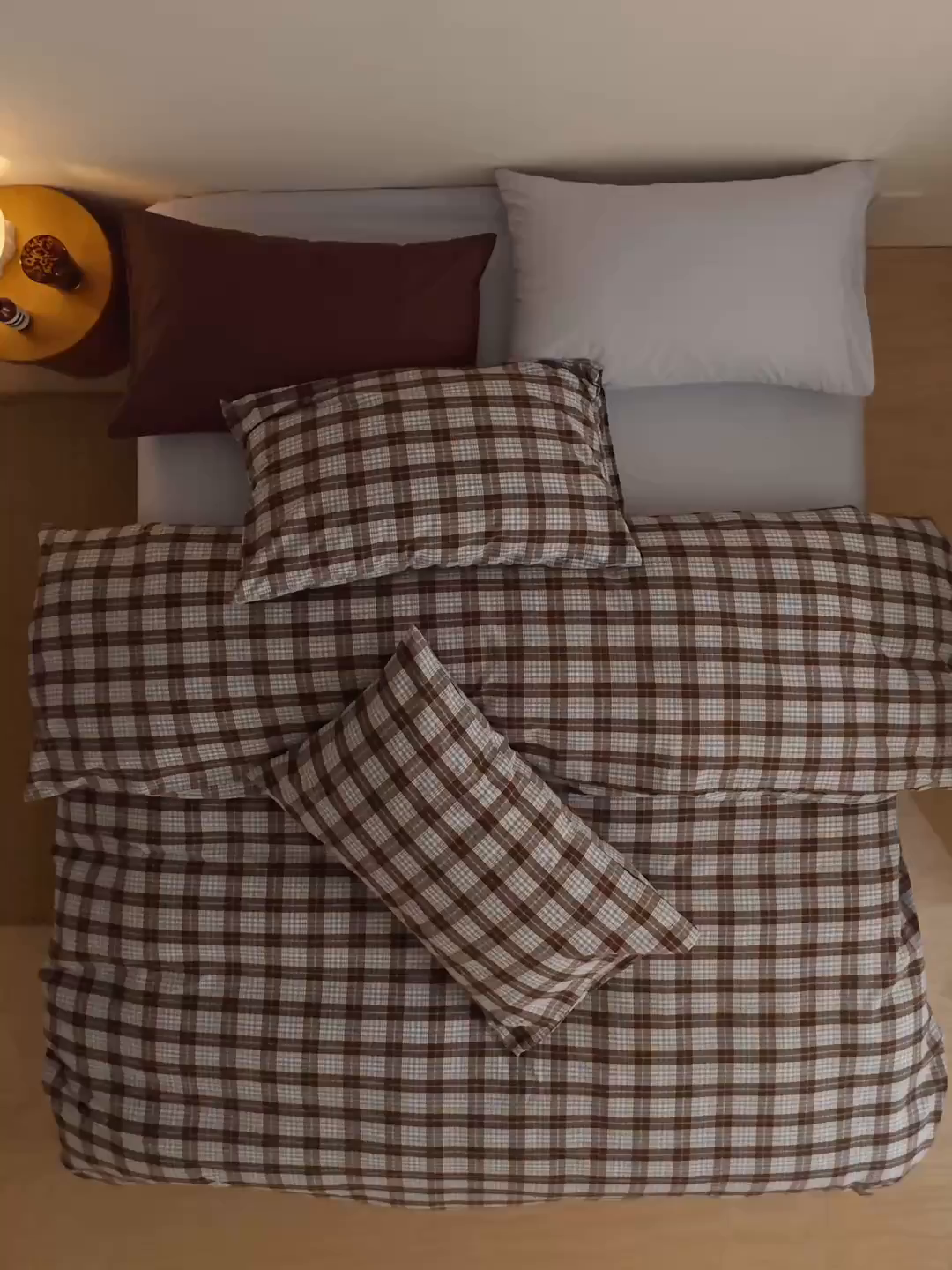 91家纺网 家纺一手货源 找家纺 （总）蜜宿 2026新款全棉色织水洗棉四件套-薄荷微光